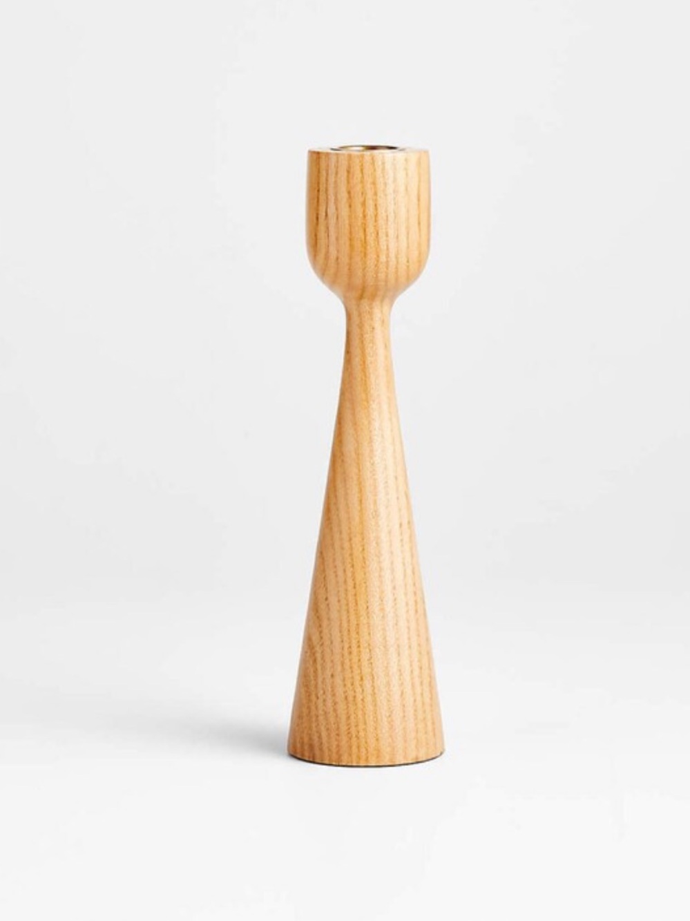 New! Crate&Barrel The Big Candlestick by Molly Baz in Natural AshWood 9”
